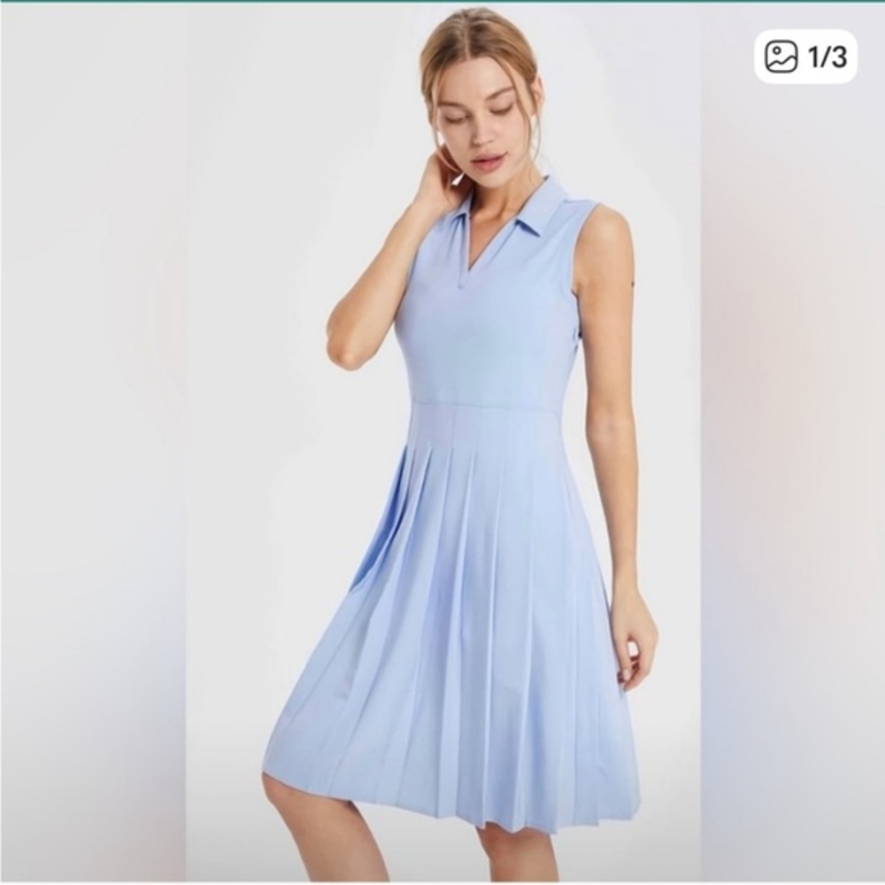 Baleaf lilac Pleated Midi Dress